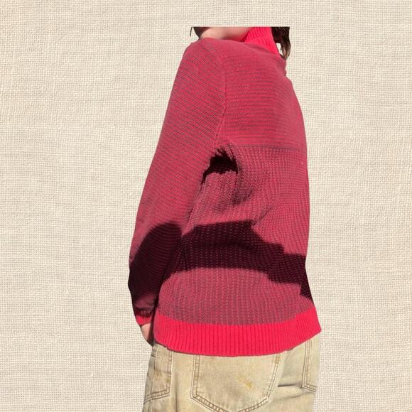 Burgundy and Red Striped Pullover - Picture 5 of 5